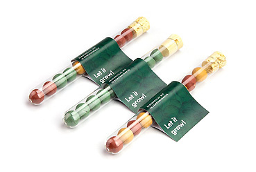 Streuartikel - Reagenzglas mit Samenmurmeln Goy Werbemittel-Agentur - Streuartikel - Reagenzglas mit Samenmurmeln