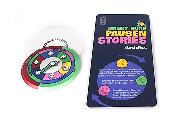 Streuartikel - TORQ® Drehrad „Pausen-Stories“ Goy Werbemittel-Agentur - Streuartikel - TORQ® Drehrad „Pausen-Stories“