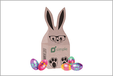 Goy Werbemittel-Agentur - Ostern - 3D Präsent Häschen mit Schoko-Eiern