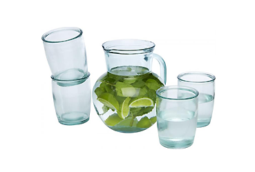 Haushalt - 5-teiliges Set aus recyceltem Glas Goy Werbemittel-Agentur - Haushalt - 5-teiliges Set aus recyceltem Glas