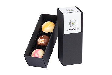 Goy Werbemittel-Agentur - Essen und Trinken - 3 Premium-Pralinen in Kartonage