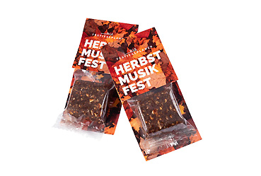 Essen und Trinken - Mini-Müsliriegel mit Displaykarte Goy Werbemittel-Agentur - Essen und Trinken - Mini-Müsliriegel mit Displaykarte