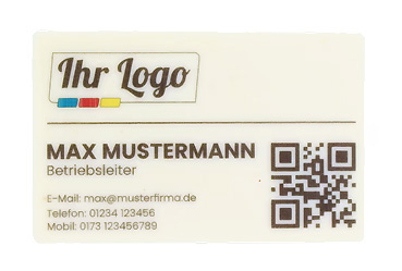 Goy Werbemittel-Agentur - Essen und Trinken - Visitenkarte aus Schokolade