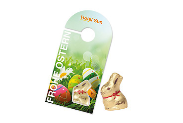 Goy Werbemittel-Agentur - Ostern - Schokokarte mit Lindt Goldhase