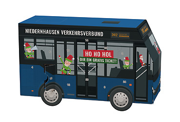 Weihnachtsartikel - Adventskalender Bus Goy Werbemittel-Agentur - Weihnachtsartikel - Adventskalender Bus