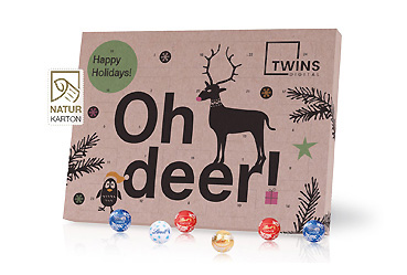 Weihnachtsartikel - Adventskalender aus Naturkarton Lindt Goy Werbemittel-Agentur - Weihnachtsartikel - Adventskalender aus Naturkarton Lindt