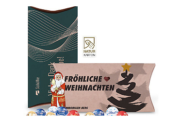 Weihnachtsartikel - Kissenverpackung „Creative“ Goy Werbemittel-Agentur - Weihnachtsartikel - Kissenverpackung „Creative“