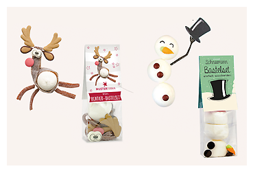 weihnachten - Naschbeutel Rentier oder Schneemann Goy Werbemittel-Agentur - weihnachten - Naschbeutel Rentier oder Schneemann