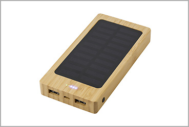 Goy Werbemittel-Agentur - Elektronik - Solar-Powerbank aus Bambus
